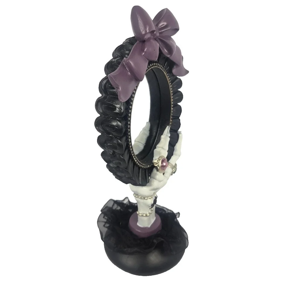 Bella Lux Skeleton Hand Vanity Mirror Medium Purple New Gothic Halloween Decor